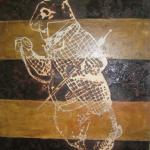 White Rabbit<br />2007<br />Oil and Balga resin on canvas