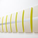 Neutra<br />2007<br />Plywood, gesso and acrylic (9 units)<br />67 x 295cm x 8cm