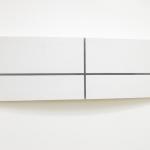 Receeding Point<br />2007<br />Plywood, gesso, acrylic, and graphite<br />59 x 200 x 15cm
