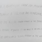 Untitled, 2010, Text carved in wall with masonry drill
