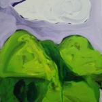 Italian landscape with a dribbling hill<br />2009<br />Oil on linen<br />41 x 31cm