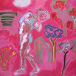 Bird and Boy 520BC<br />oil on linen<br />122 x 137cm 