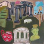 To whom Odysseus ever wise replied:<br />2011<br />oil on linen<br />122 x 122 cm 