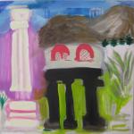 'Black Temple'<br />2010<br />oil on linen<br />92 x92 cm