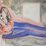 Portrait of Dale Hickey<br />2010<br />oil on linen<br />100 x 180 cm
