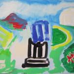 'Blue Temple'<br />2010<br />oil on linen<br />61 x 81 cm