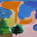 'Landscape with pine trees'<br />2010<br />oil on linen<br />31 x 42 cm