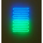 Emerald green with argon gas  <br />Brilliant blue with argon gas       2009<br />50 x 30 cm