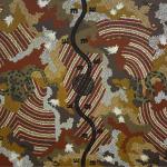 Clifford Possum<br />Carpet Snake Dreaming 1992<br />Acrylic on canvas,<br />126 x 201cm