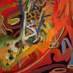 ‘Secession plans for warm breath’<br />Oil on canvas<br />40 x 50cm<br />