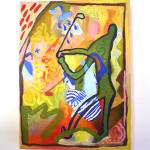 Tiger Woods in the Shower 2013 Oil on canvas 24 x