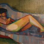 Untitled (reclining nude) c. 1960 Oil on canvas 39