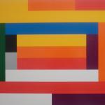 Untitled<br />2009<br />Colour Group E 1 (Spectrum)<br />Enamel on MDF<br />45 x 60cm