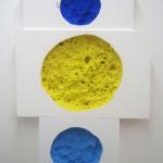 CH Ultramarine #3<br />True yellow #2<br />Blue note #2<br />2008<br />140 x  71.5 x 11cm  (wallwork)