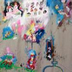 The Fairer Sex<br />2010<br />Acrylic on unstretched linen<br />276 x 170cm