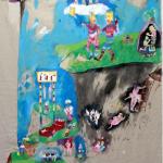 Wish You Were Here<br />2010<br />acrylic on unstretched linen<br />257 x 170