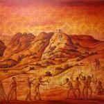 Chris Pease<br />Appeasement/Assimilation 2010<br />Oil on canvas<br />150 x 210cm